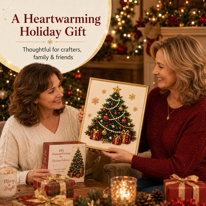 Relaxing & Beginner-Friendly DIY Christmas Pearl Diamond Painting Art Kit
