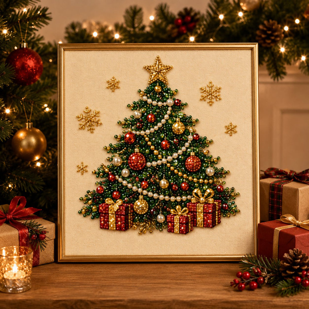 Relaxing & Beginner-Friendly DIY Christmas Pearl Diamond Painting Art Kit