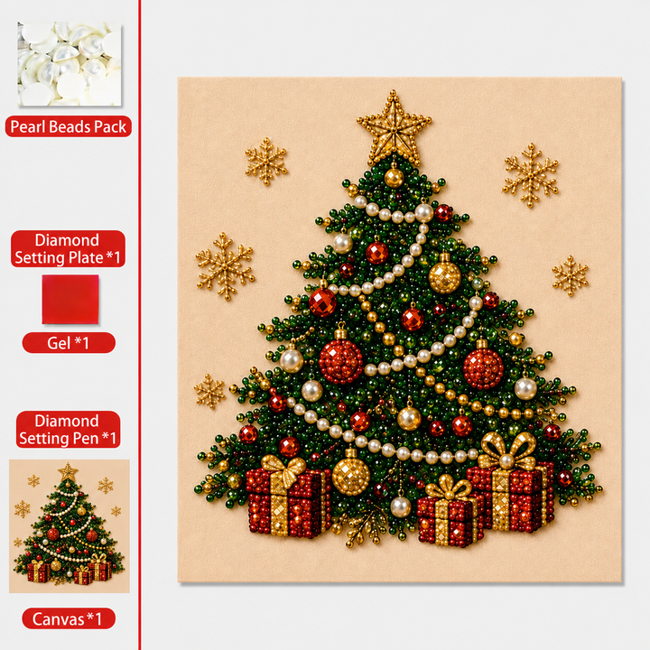 Relaxing & Beginner-Friendly DIY Christmas Pearl Diamond Painting Art Kit
